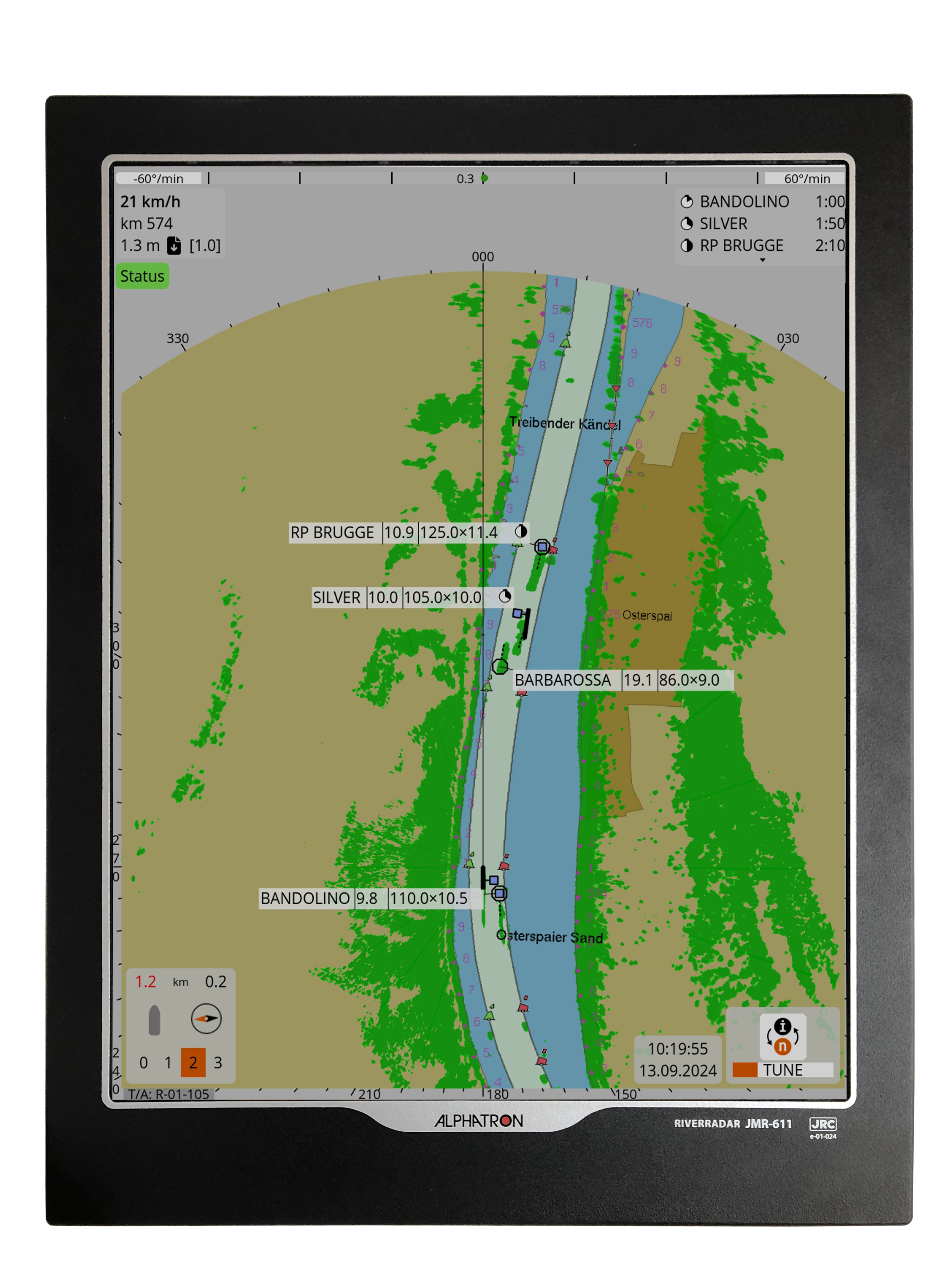 argoRadarPilot screenshot with trackpilot controls