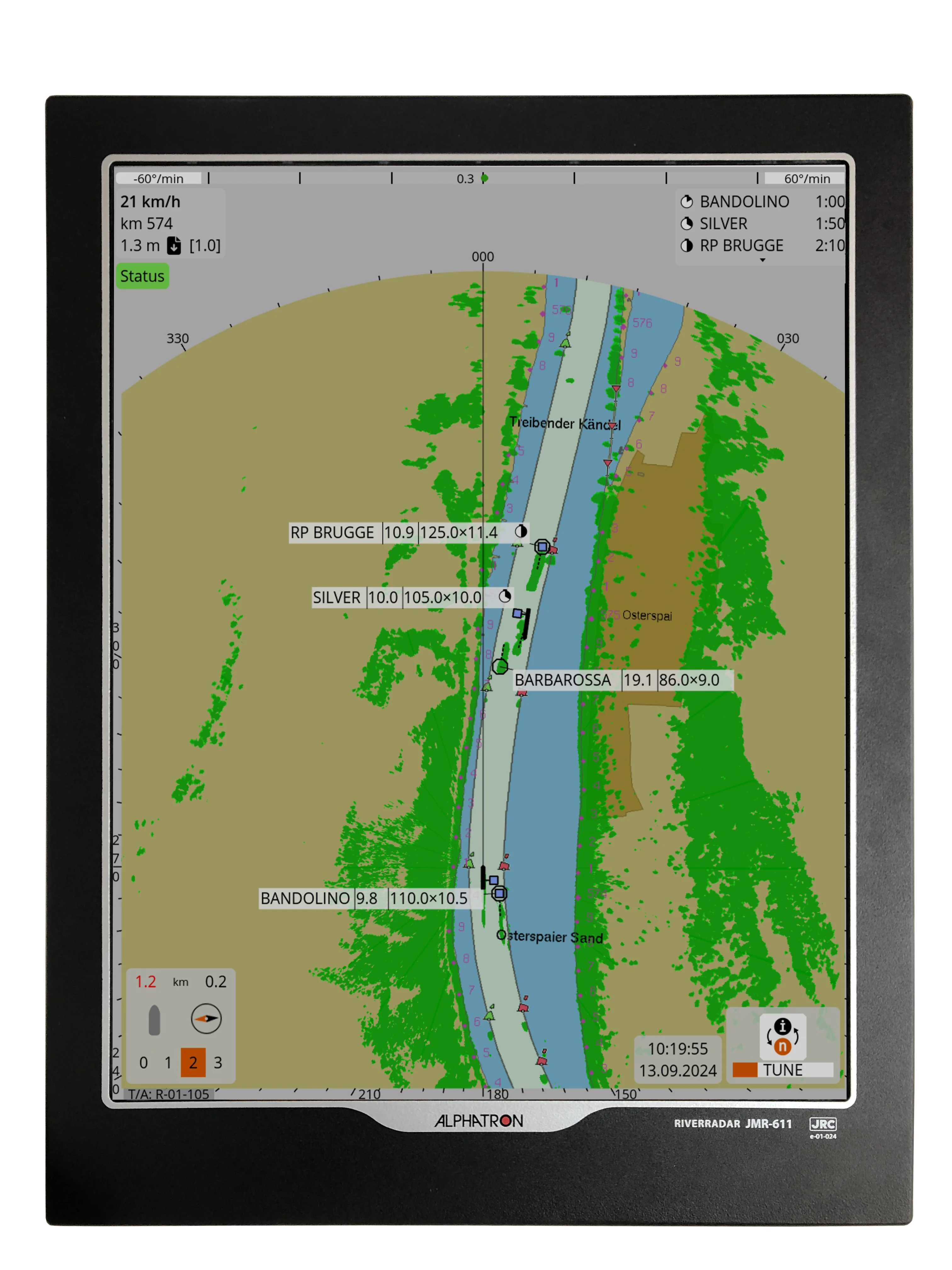 argoRadarPilot screenshot with trackpilot controls argoRadarPilot screenshot with trackpilot controls