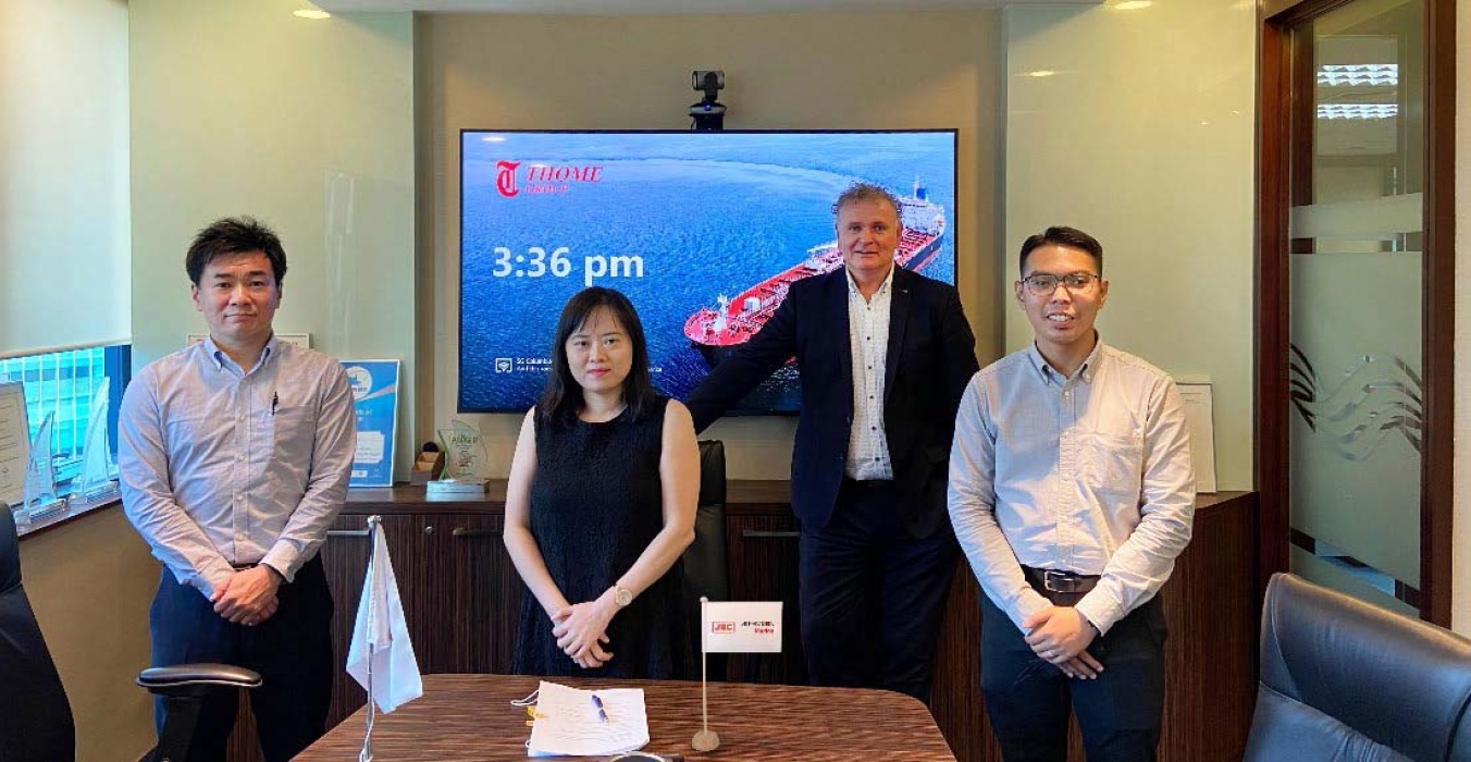 Thome Ship Management Singapore and JRC | Alphatron Marine Singapore signs mutual Frame Agreement